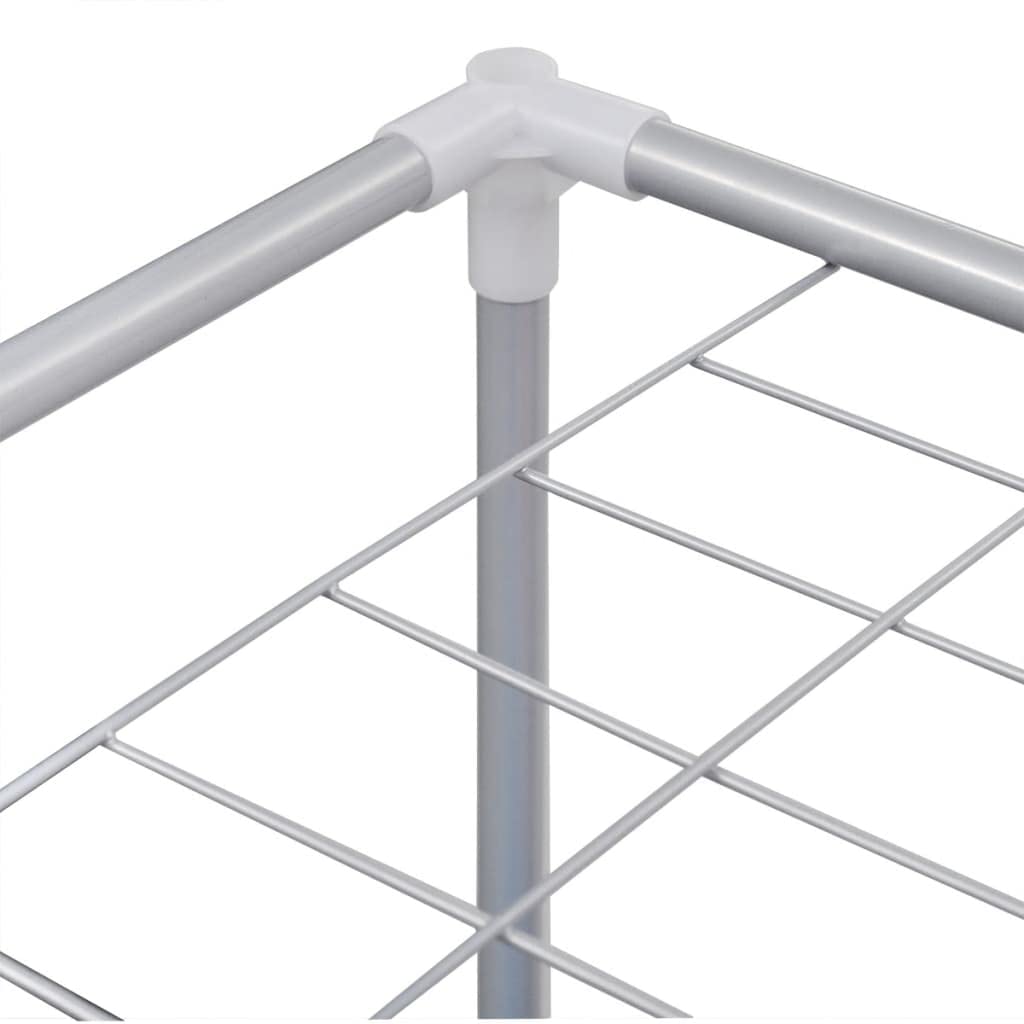 2 Kammer Wäschekorb Set 2 Stk mit Trockengestell Eisenrahmen und abnehmbaren waschbaren Wäschesäcken, 70 x 30 x 80 cm für Schmutzwäsche Sortierung und Ordnung