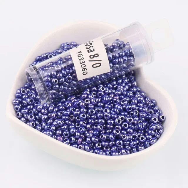 ORGEFY Perles rondes en verre de Couleurs naturelles, 2/3/4 mm, Haute Brillance, pour la Fabrication de Bracelets et de Bijoux, YG33060, Bleu ROI, 4 mm, 160 pièces