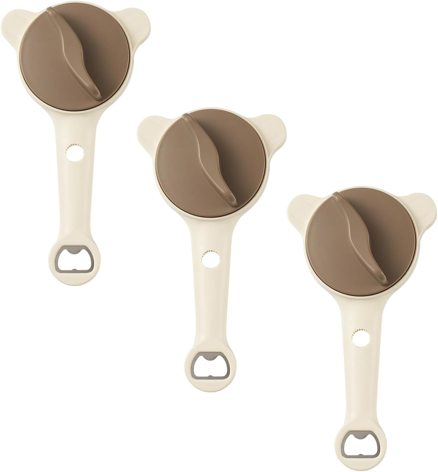 4 in 1 Multi-Purpose Jar Opener for Weak Hands & Seniors, Three-Claw Stainless Steel Lid Remover, Non-Slip Ergonomic Bottle & Jar Opener Tool,for Kitchen Jars and Bottles (3PCS)