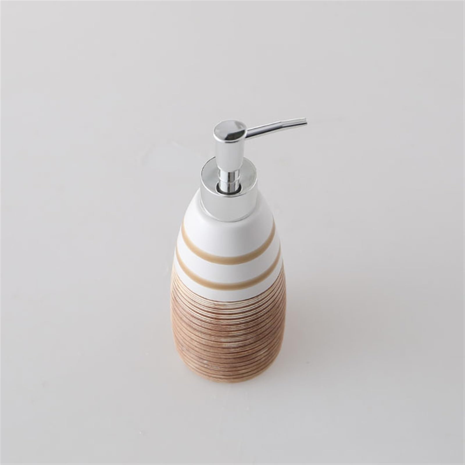 Dispensador de jabón de cerámica para baño, champú, loción, baño, oficina, tocador, aceite esencial, dispensador de jabón esmerilado con bomba, botella vacía, dispensador de bomba de mano