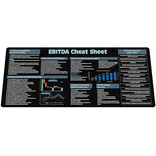Image of EBITDA Cheat Sheet Mouse Mat KMH Mouse Pad Financial Analysis Large Desk Pad Mouse Pad for Accountants Analysts, Mousepad Gift Essential Computer Accessories for Study, Work, and Reference Purposes