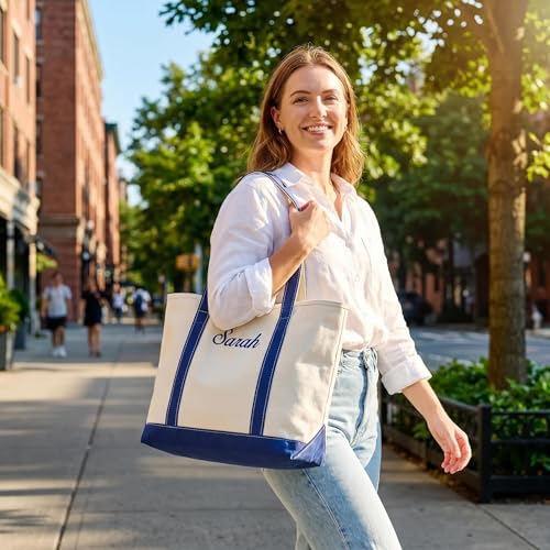 Bolsa Tote de Lona Personalizada con Nombre o Iniciales miniatura 2