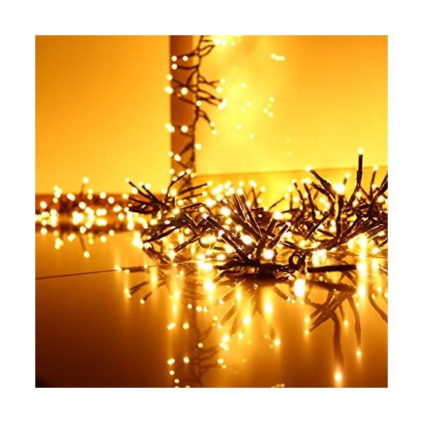 dszapaci Büschellichterkette Warmweiß 840cm Cluster Lichterkette für außen und innen LED Weihnachtsbeleuchtung Strom… – Bild 5