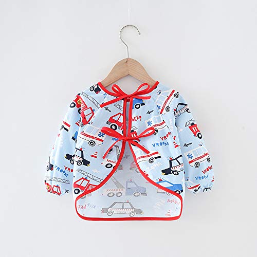 Daysskk 2 stuks slabbetjes met mouwen waterdichte slabbetjes lange mouwen babyschort met dier voor kinderen van 0-4 jaar - Image 5