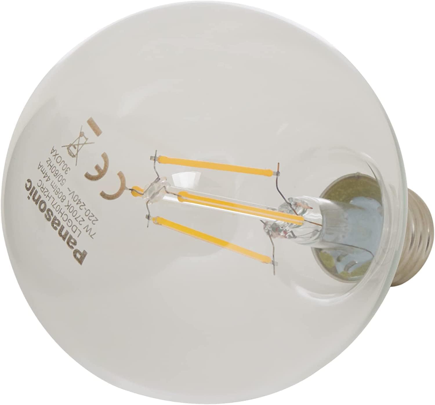 Panasonic E27 Led Filament Lamba, Sarı Işık (2700K), 7W, 806 Lümen, G95