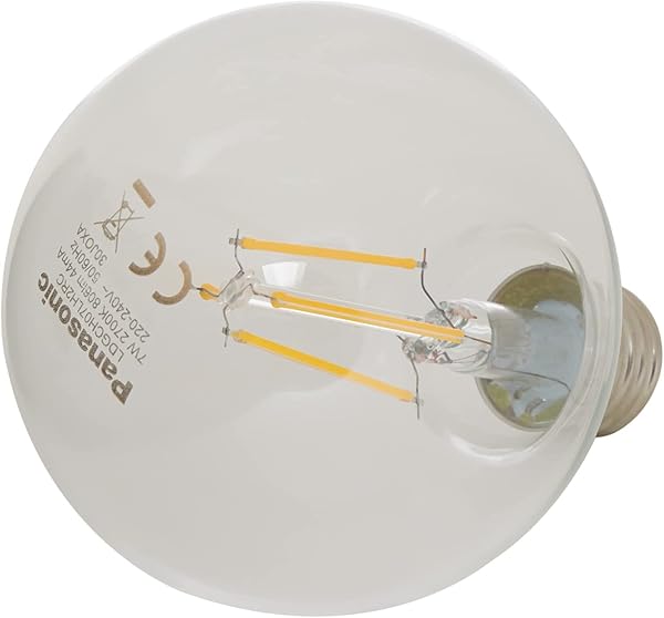 PANASONIC E27 FİL G95 LAMBA, SARI IŞIK 7W 806LM 2700K CLEAR
