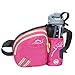 Outdoor Waist Bag, Sunhiker Sports Water Resistant Waist Pack with Water Bottle (Not Included) Holder, Running Belt Bag Pouch Fanny Pack for Hiking Running Cycling Camping Climbing Travel(609/Pink)