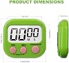 Large LCD Display Digital Cooking Timer Kitchen Timer with Countdown and Stopwatch. Big Beep Alarm (GREEN) for Cooking, Fitness, Children's Work