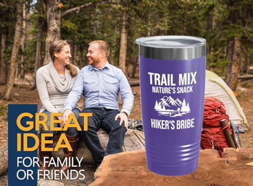 Hiking Purple Edition Viking Tumbler 20oz - Trail mix - Hiking Woods Adventure Explorer Travel Outdoor Camping image 3