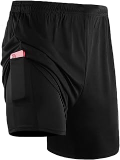 Shorts Masculino 2 em 1 Fitness Bermuda Para Treino