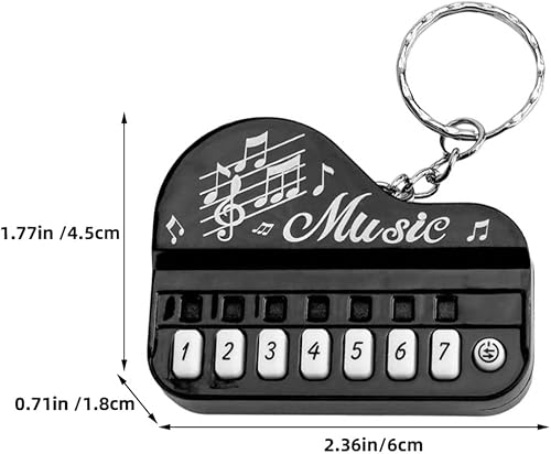 Miniatura 6 de LIFKOME Llavero colgante de piano, 2 piezas, llavero de teclado de piano, mini instrumento musical, colgante para decoración de mochila y bolso