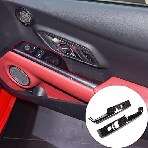 DIYUCAR �g���^ �X�[�v�� GR A90 A91 MK5 2019-2022�ɑΉ� �ԓ��h�A�E�B���h�E���t�g�p�l���{�^���t���[���g�����X�e�b�J�[ ABS �Y�f�@�� 2�_�Z�b�g �i�E�n���h���j