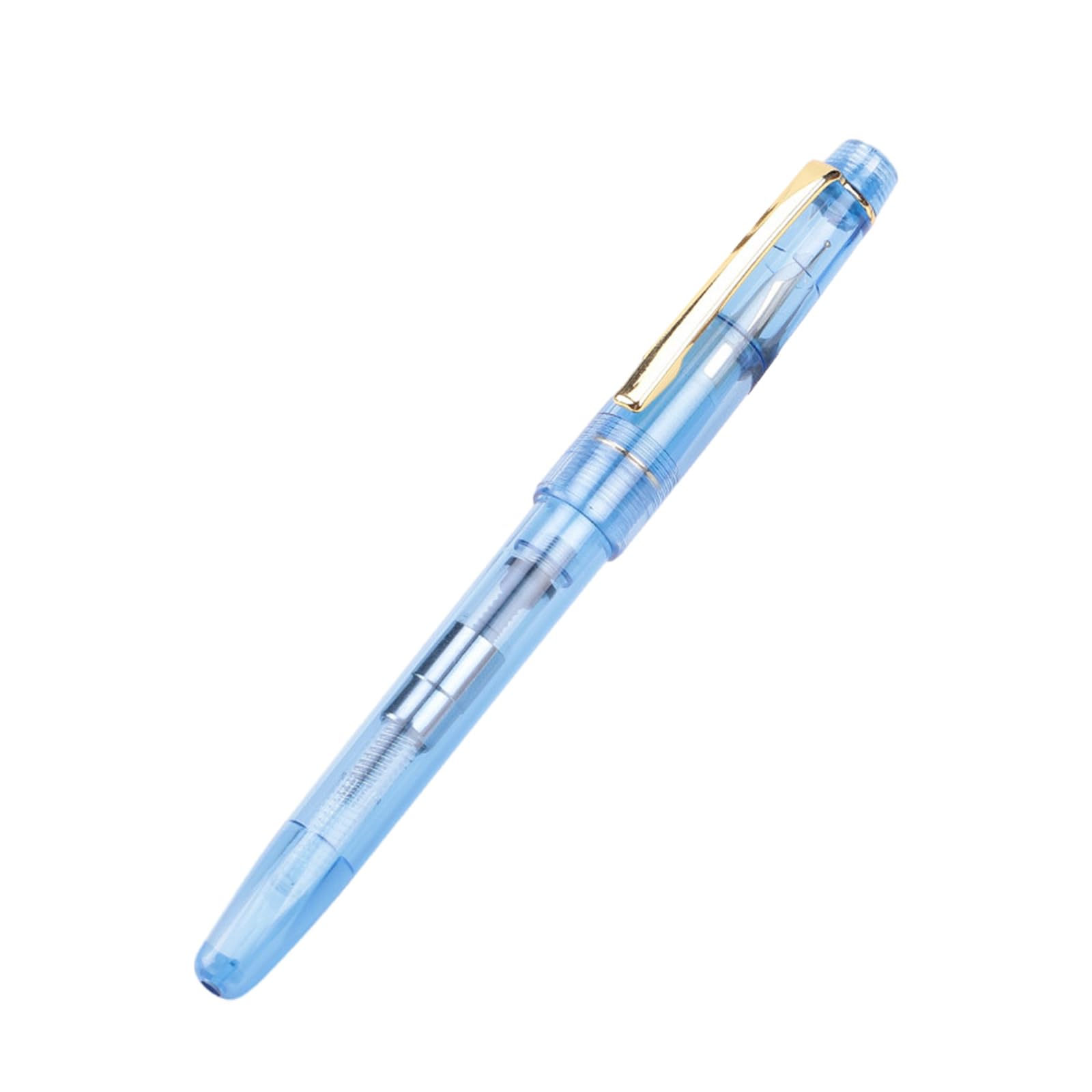Kalttoy Transparent Blue Fountain Pen Smooth Writing Pen Caligraphy Colored Inks 0.5Mm Calligraphy For School Writing Fountain Colored Inks