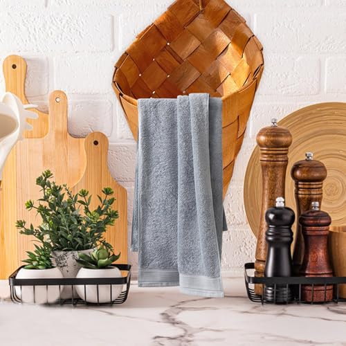 Cesta de almacenamiento colgante de madera para decoración vintage de pared 5
