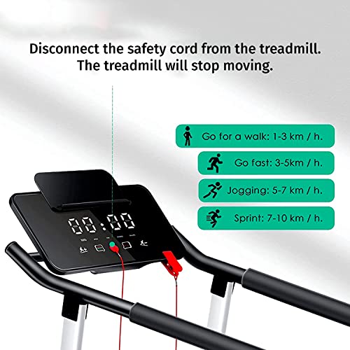 Opvouwbare elektrische loopband, geschikt voor fitnessoefeningen en binnenshuis. Loopband voor thuis. - Afbeelding 6
