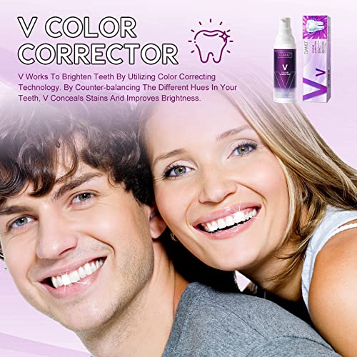 2Pcs Whitening Toothpaste,Purple Toothpaste For Teeth Whitening,Color Corrector Toothpaste,Toothpaste Whitening,Teeth Whitening Toothpaste,Remove Stains,Improves Teeth Brightness And Reduce Yellowing #TOP2