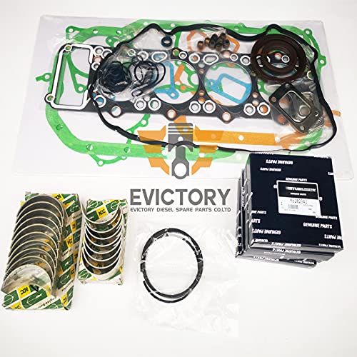 for Mitsubishi 4M40-T 4M40T 4M40 Rebuild Overhaul kit Gasket + Bearing ...