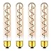 Price comparison product image Beilf Flexible Spiral Filament T30 Vintage E27 Screw LED Edison Long Tube Light Bulbs, Dimmable 4W, Warm White 2200K, Flicker Free,Amber Glass,High CRI95,40W Equivalent, 4 Pack [Energy Class A+]