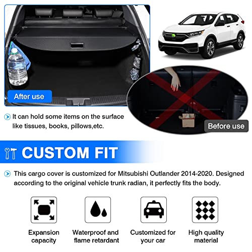 Image of Powerty Cargo Cover for 2016-2021 2022 Honda HRV Carbon Fiber Trunk Cover Rear Trunk Shielding Shade for HR-V Accessories No Gap