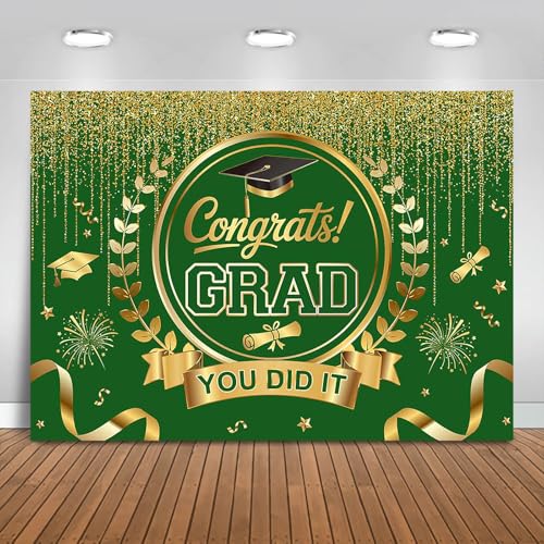 Fitumiw Graduation Backdrop Congrats Grad You Did It Party Decorations