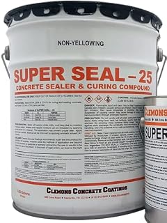 Clemons Concrete Coatings SuperSeal 25 Semi-Gloss Concrete Sealer 5-Gallon, Clear