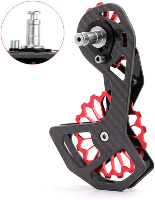 Bicycle Carbon Fiber Ceramic Rear Derailleur 17T Pulley Guide Wheel for Shimano-6800/R7000/R8000/R9100/R9000 Bike Accessories Bicycle Rear Derailleur Cage