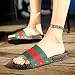 FYios Casual beach sandals, cold slippers, men's summer slip, light word slippers, sandals,Forty,red green