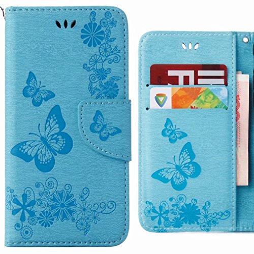 Ougger Coque pour Wiko Harry Etui Housse, Portefeuille PU Cuir Silicone Housse Etui Magnétique Protecteur Pochette Cover Wiko Harry avec Fente pour Carte,...