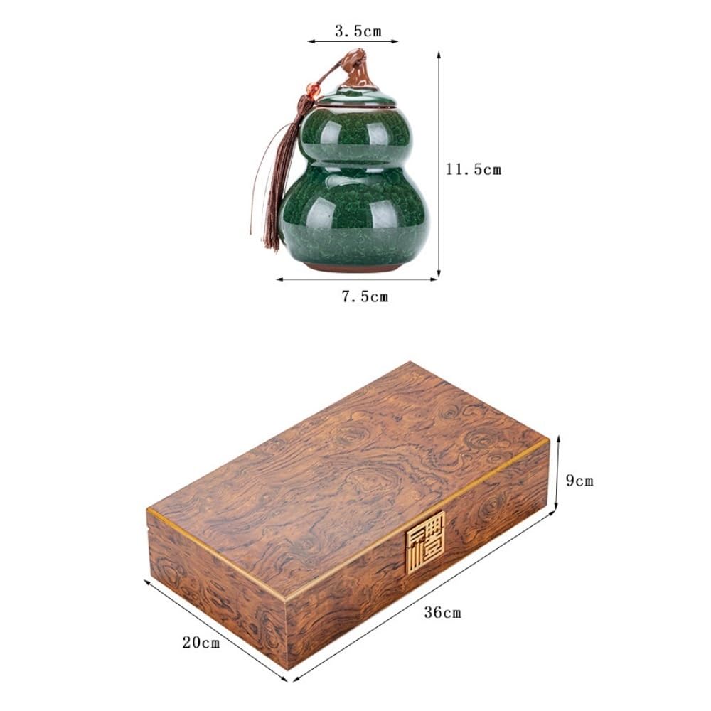 XYNSNDB Pojemnik na herbatę ceramiczny luzem pojemnik do przechowywania herbaty słoik mały szczelnie zamknięty słoik pusty słoik Retro zestaw do herbaty trzy słoiki zestaw upominkowy puszka na herbatę