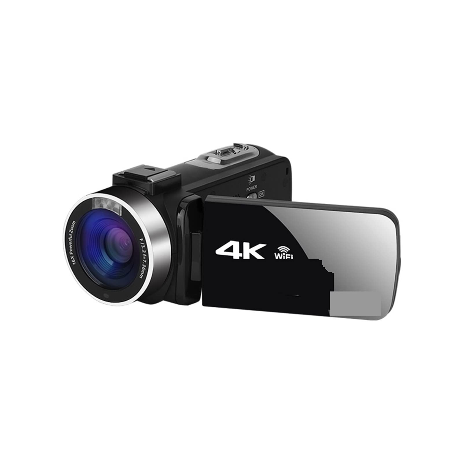 Cámara de Video, Full 4K UHD Cámara Digital Stream Camera Vlog Videocámara 18X 48MP Grabadora de Video Webcam Time Lapse(128G SD Card,with Lens Mic)