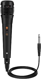 Wired Dynamic Cardioid Microphone,Microphone for karaoke machine,Wired Handheld Mic with On and Off Switch for Singing,Karaoke,Live Vocal