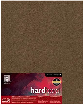 Ampersand Art Supply Hardboard Wood Painting Panel: Museum Series Hardbord, Brown, 16x20
