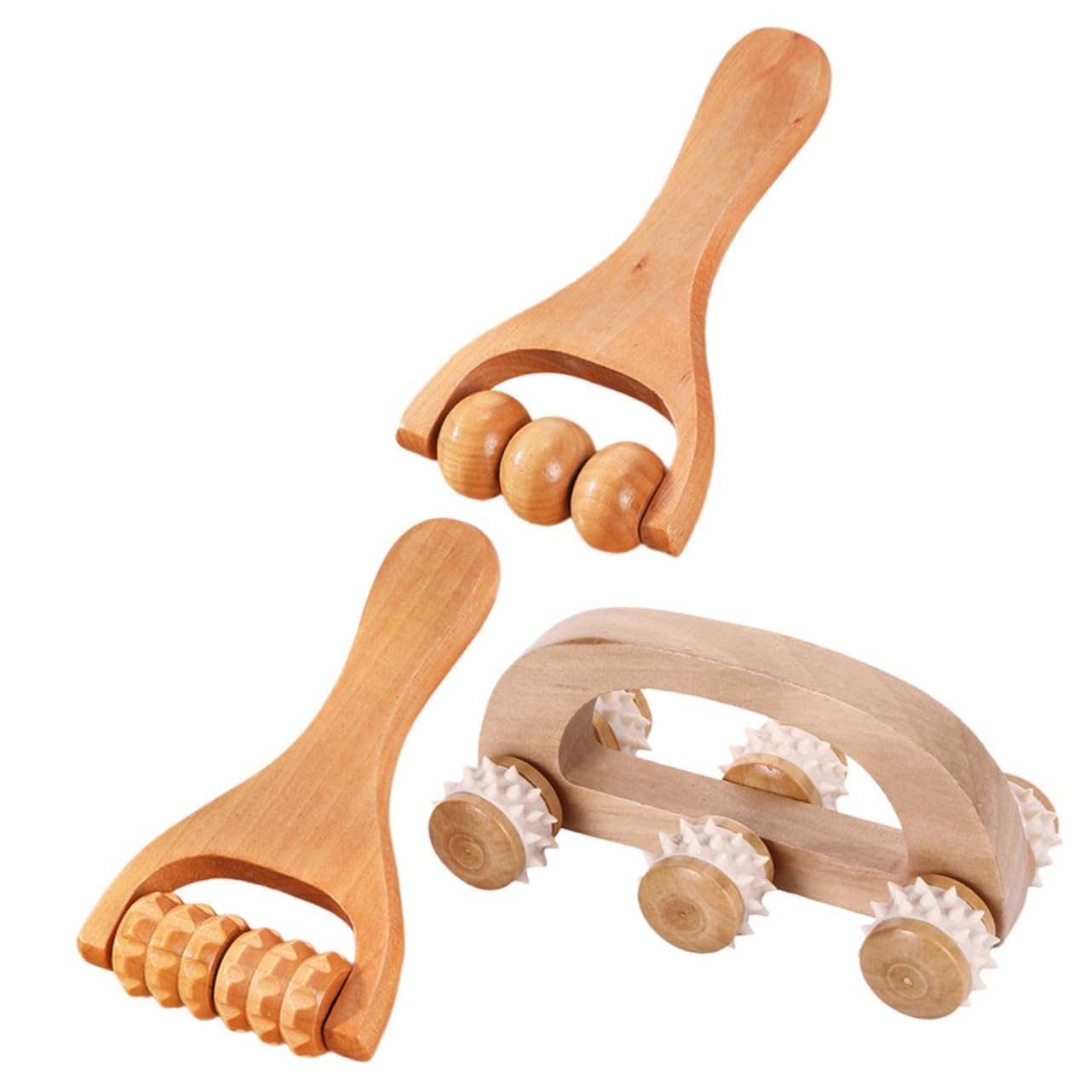 2 Set Set Massaggiatore Muscolo Massaggiatore Portatile Bob Kit Cervicale Attrezzo Manuale Per Massaggio Ai Piedi 3 Pezzi * 2