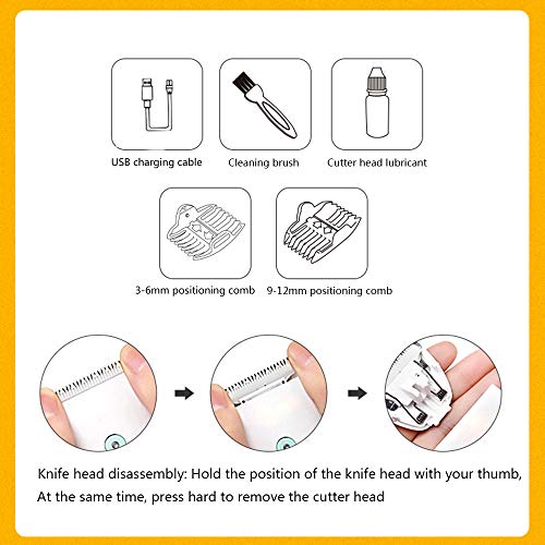 Ghkj Usb Rechargeable Low Noise Electric Set Clippers, Washable Professional Cat Shaver, Pet Trimmer With Abs Material, Cat And Dog Grooming Tools #TOP1