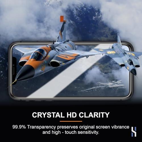Image of Tempered Glass for iPhone 11 Pro | X | Xs (5.8 Inch) Military Grade 9H Screen Guard, Anti-Scratch, Shatterproof, Edge-to-Edge Full Coverage - Black Border