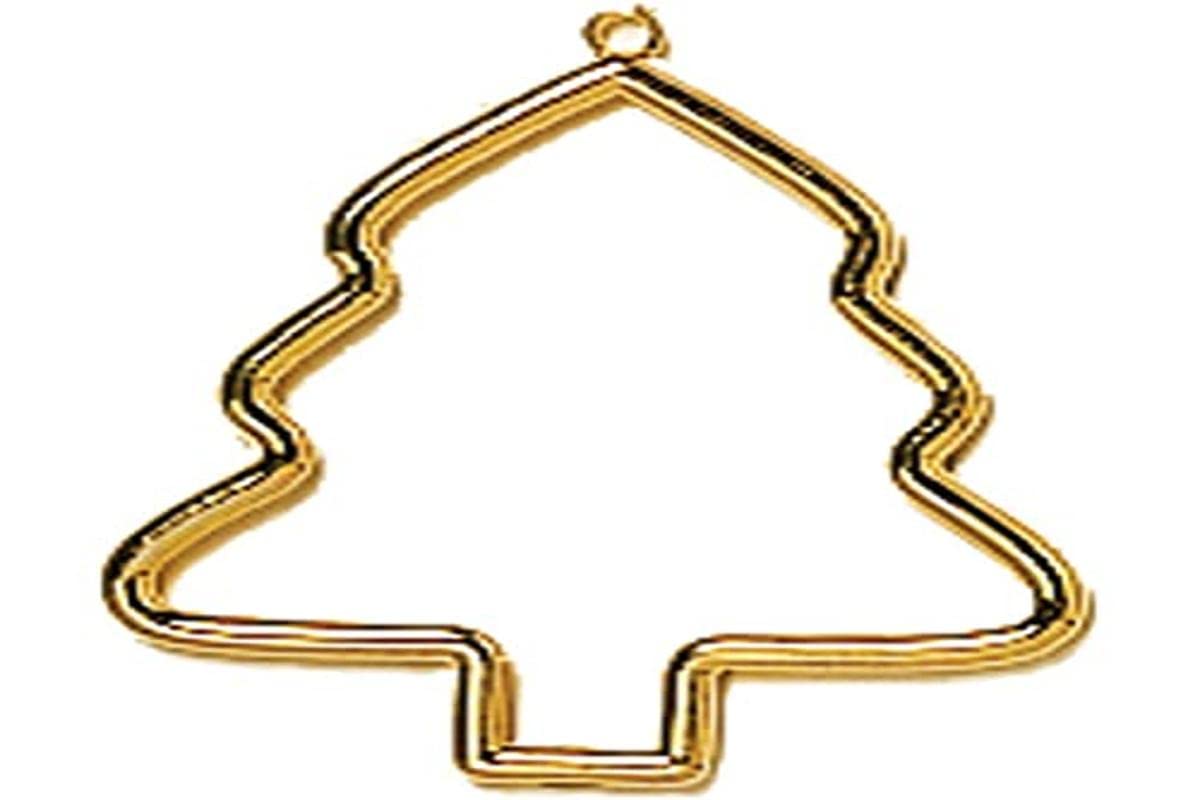 Vervaco Tree Shaped Frame, Plastic, Gold, 9 x 8 cm
