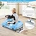 Costzon Electric Cleaning Go Kart for Kids, 12V Battery Powered Ride on Race Car with Detachable Mop, 3-Speed Remote Control, Horn, Music & Wireless Connection, Go Cart for Aged 2-5 Gifts (Blue)