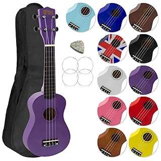Ukulélé Soprano avec sac de transport, pic et cordes de rechange – idéal pour les écoles et les débutants, maintenant… - Les Beatles, Paul McCartney, John Lennon, RIngo Starr, George Harrison