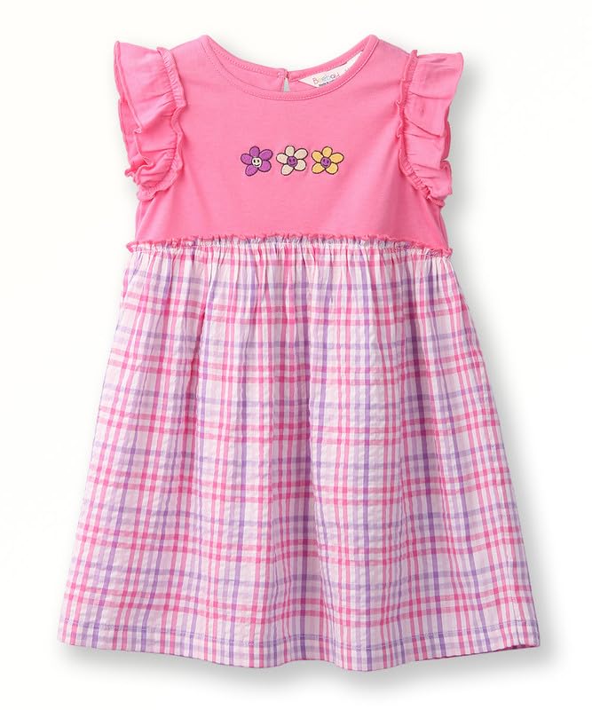 BeebayCotton Polyblend Mix Media Seersucker Check Dress