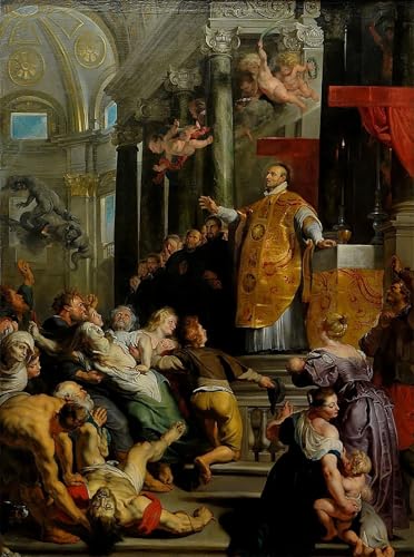 Affiches d'Art Rubens peinture baroque de saint Ignace de Loyola pour bureau elegant