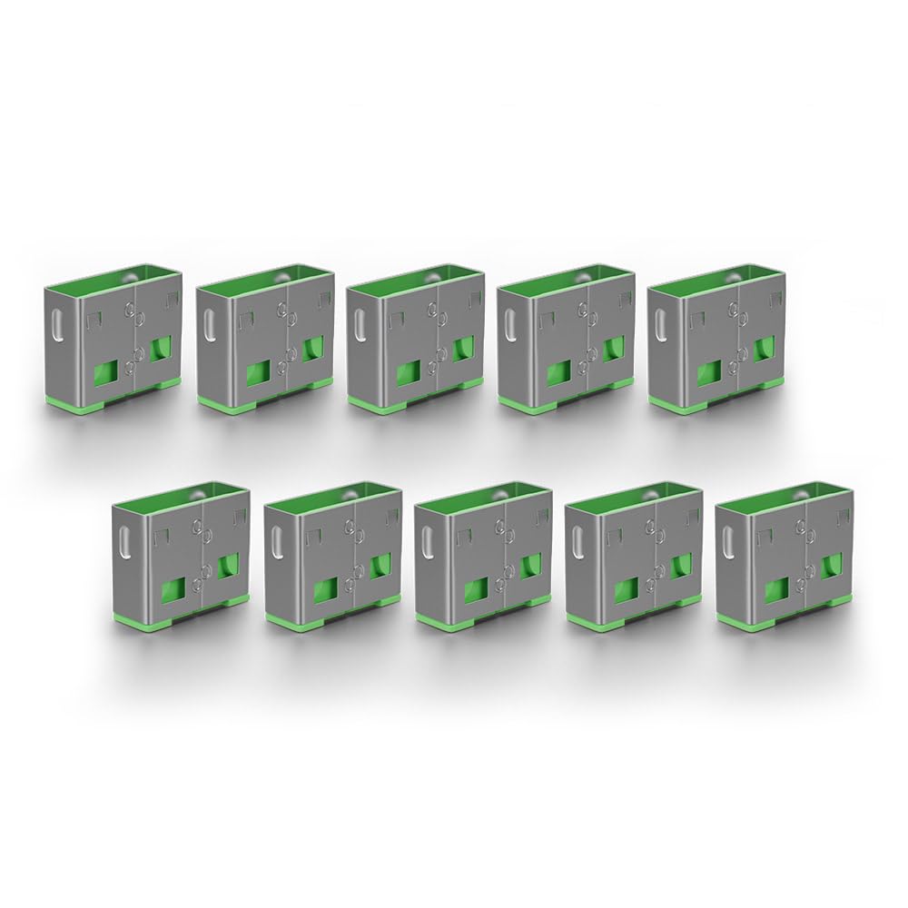 Lindy Lot de 10 bloqueurs de port USB type A + clé Vert