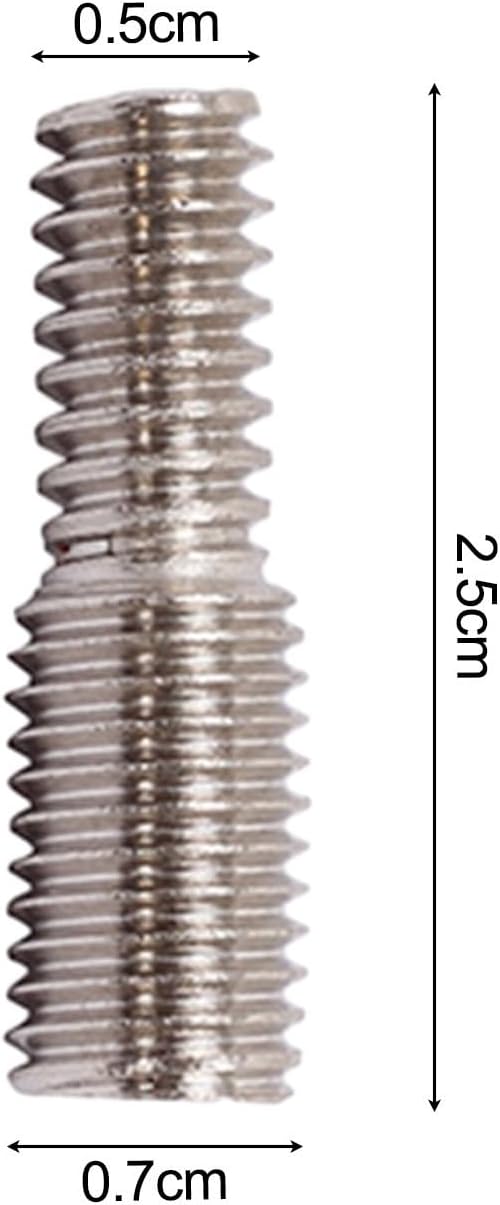 Stainless Steel Double Ended Screws Conversion Bolt 7mm to 6mm Adapter 1/4-20 to 5/16-24 Thread Reducer for Accessory Mounting Hardware Silver Finish Pack of 3 6 or 12(12PCS)