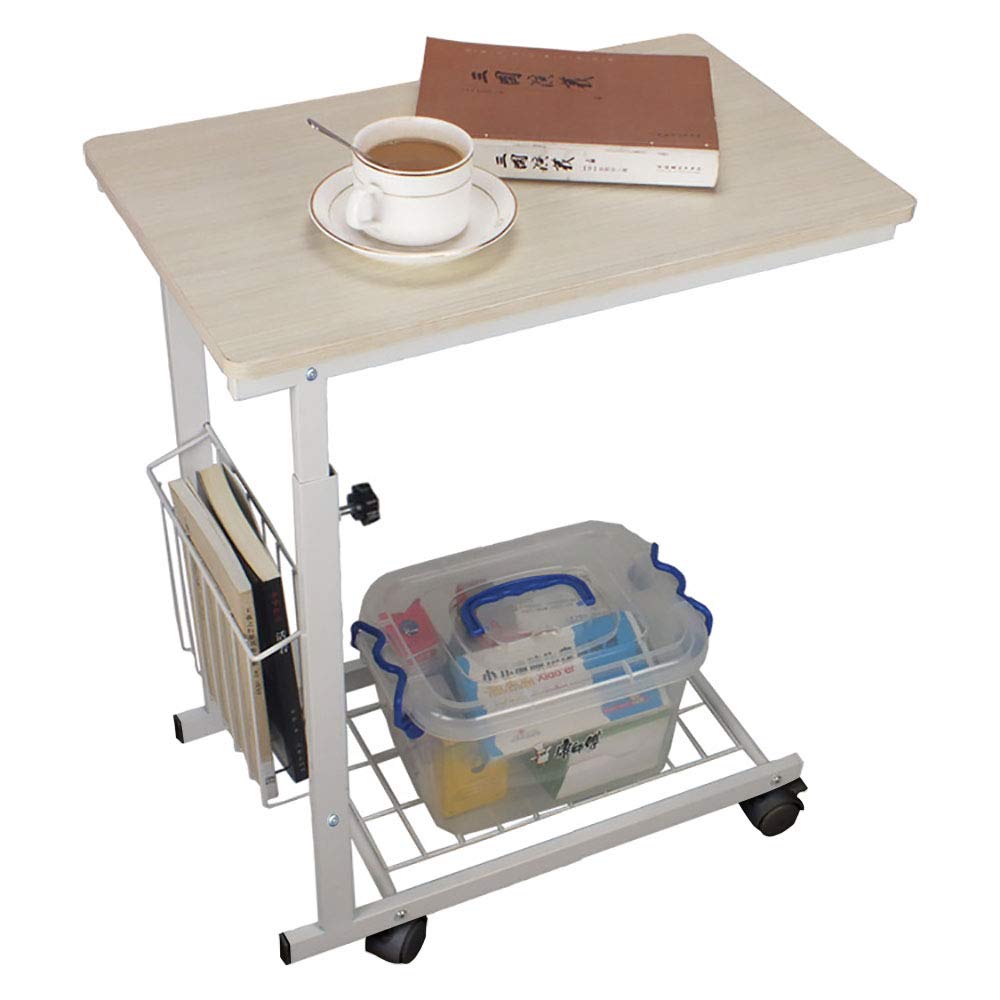 Buy CZT Over Bed Rolling Storage Cart with Adjustable Height and