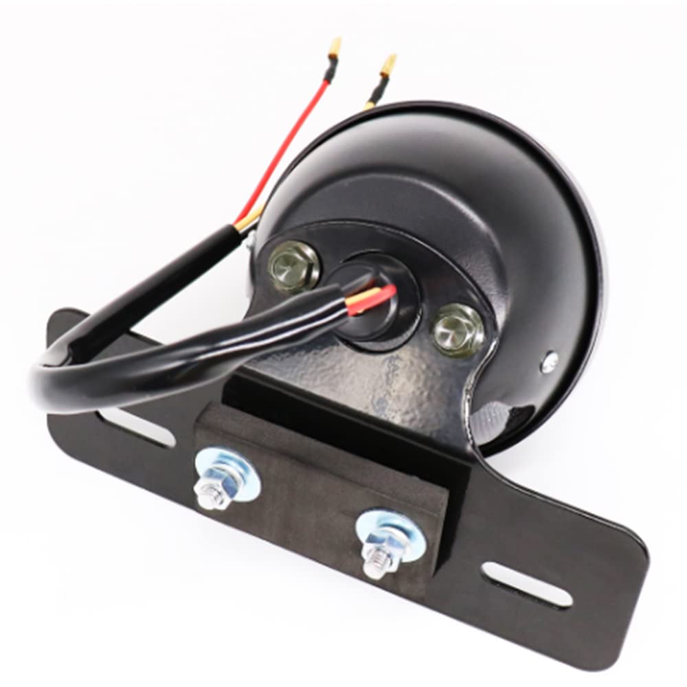 Baceyong motociclo luce del freno di coda, tendine della targa della luce di arresto del freno adatta per motocicli Harl-ey modificati generali, nero argento