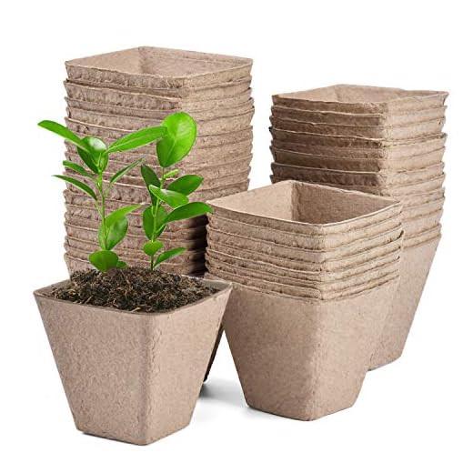 JOYSEUS 3.25" Seed Starter Pots, Organic Planting Peat Pots for Indoor Garden Seedling, 30 Pcs 100% Eco-Friendly and Biodegradable for Seed Germination