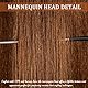 Mannequinkopf mit 100% menschlichem Haar,16 Dunkelbraun Echthaar Kosmetologie Mannequinkopf Haar Styling Friseurpraxis Training Puppenkopf mit Klemmhalter (YB16)