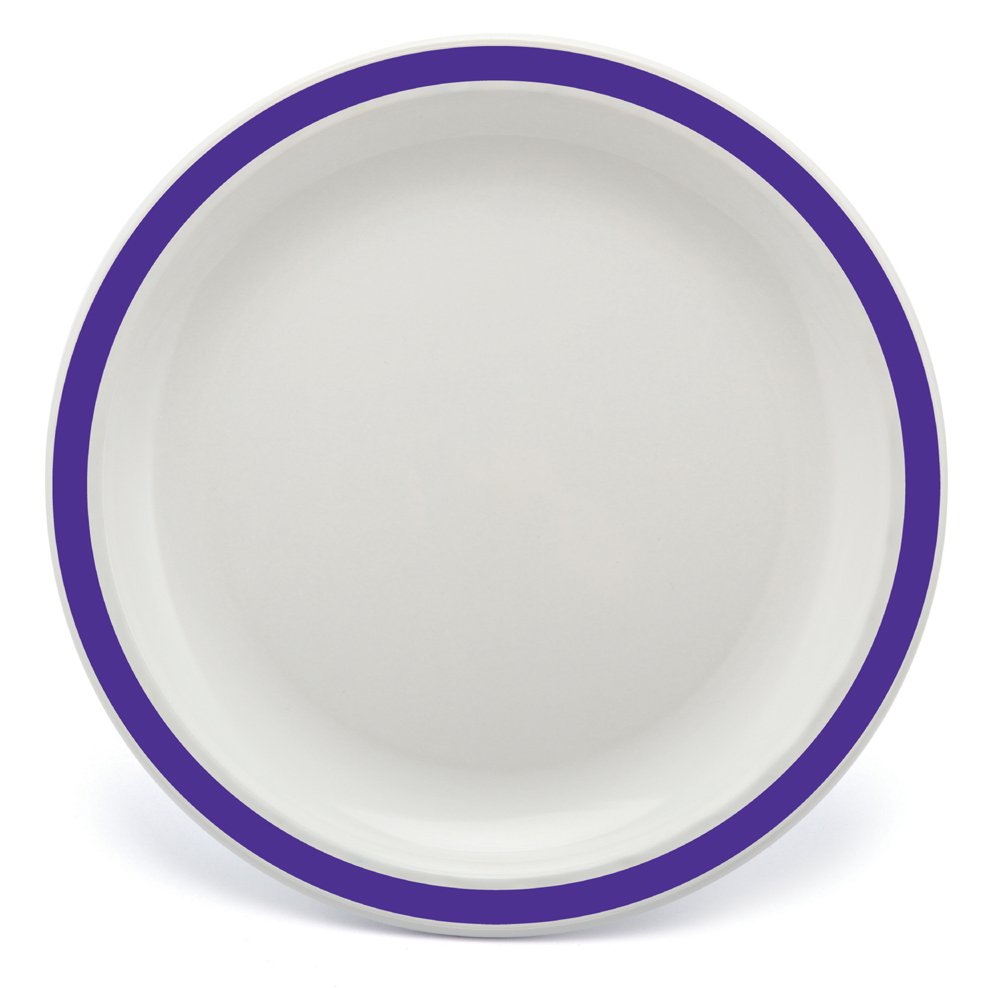 Harfield 17cm Polycarbonate Rimmed New Duo Plate Purple (Pack of 4)