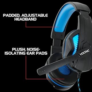 ENHANCE Cuffie da Gioco - USB Gaming Headset con Microfono, Surround Sound 7.1, LED Luce, i Controllo del Volume, Morbidi Padiglioni Auricolari - Ideale per PC, PS5, PS4