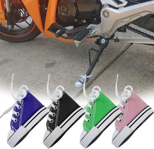 Fahrradständer, personalisierbar, Moto-Fußstütze, Kleiner Schuh, Motorrad-Seitenständer, Verlängerungspad, 1 x Motorradständer, niedlicher Mini-Canvas-Schuhe, Seitenständer, Motorradzubehör (A)