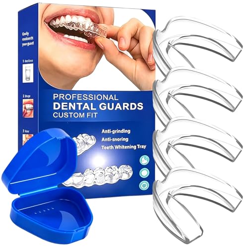 4pcs Knirscherschiene Für Nacht Aufbissschiene Zum Knirschen Zahnschiene Gegen Schnarchen Beim Schlafen Gegen Zähnepressen Im Schlaf Für Erwachsene Zu Hause Für Schlaf Routine